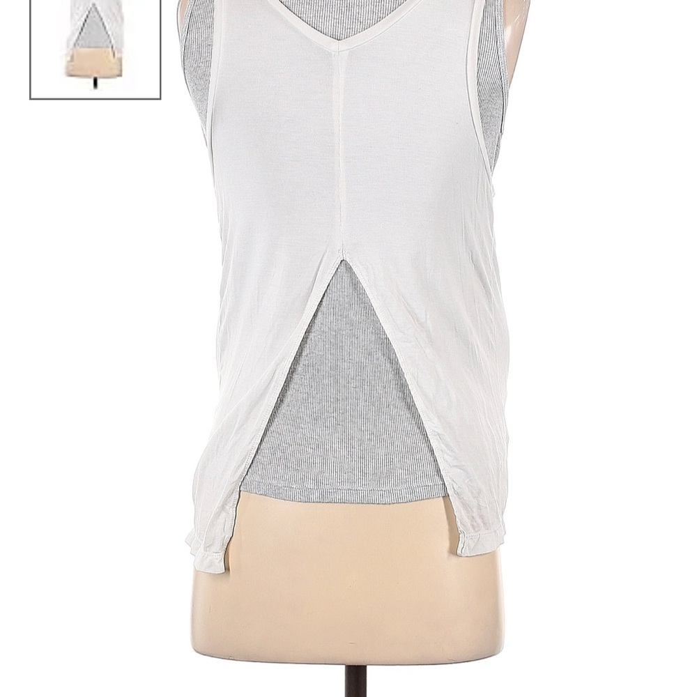 Layered Athleisure Nursing & Maternity Tank | White